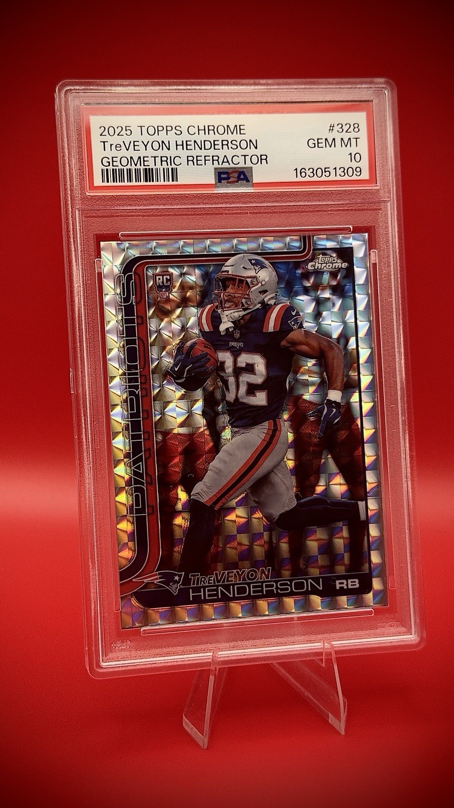 TreVeyon Henderson Topps Chrome #328 Geometric Refractor