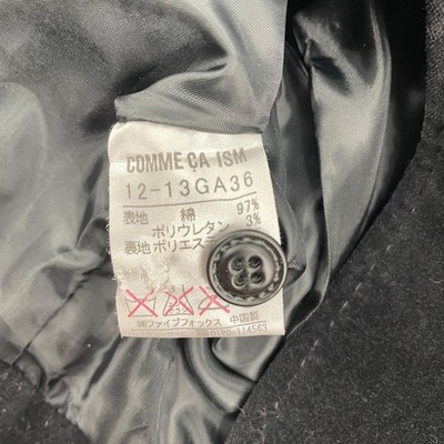 ははは Comme Ca Ism Womens Blazer Size 4 Velvet Black Jacket Tailored Fit