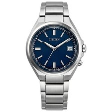 Citizen CB1160-55L Blue Dial Direct Flight Titanium Atomic Radio Solar Watch Men