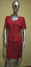 Vintage Danny & Nicole Short Sleeves 9-to-5 Office Short Dress Large Red 80s