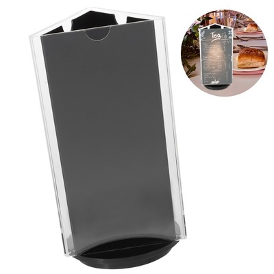  4PCS -Acryl -Zeichenhalter Tabletop Menü Preisschild Anzeigehalter Rotatable