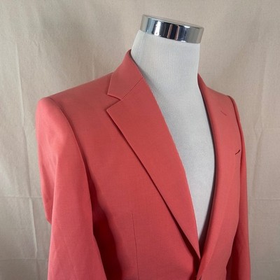 NEW Express 36S Slim Sport Coat Wool Blend Pink Two Button Vented Formal
