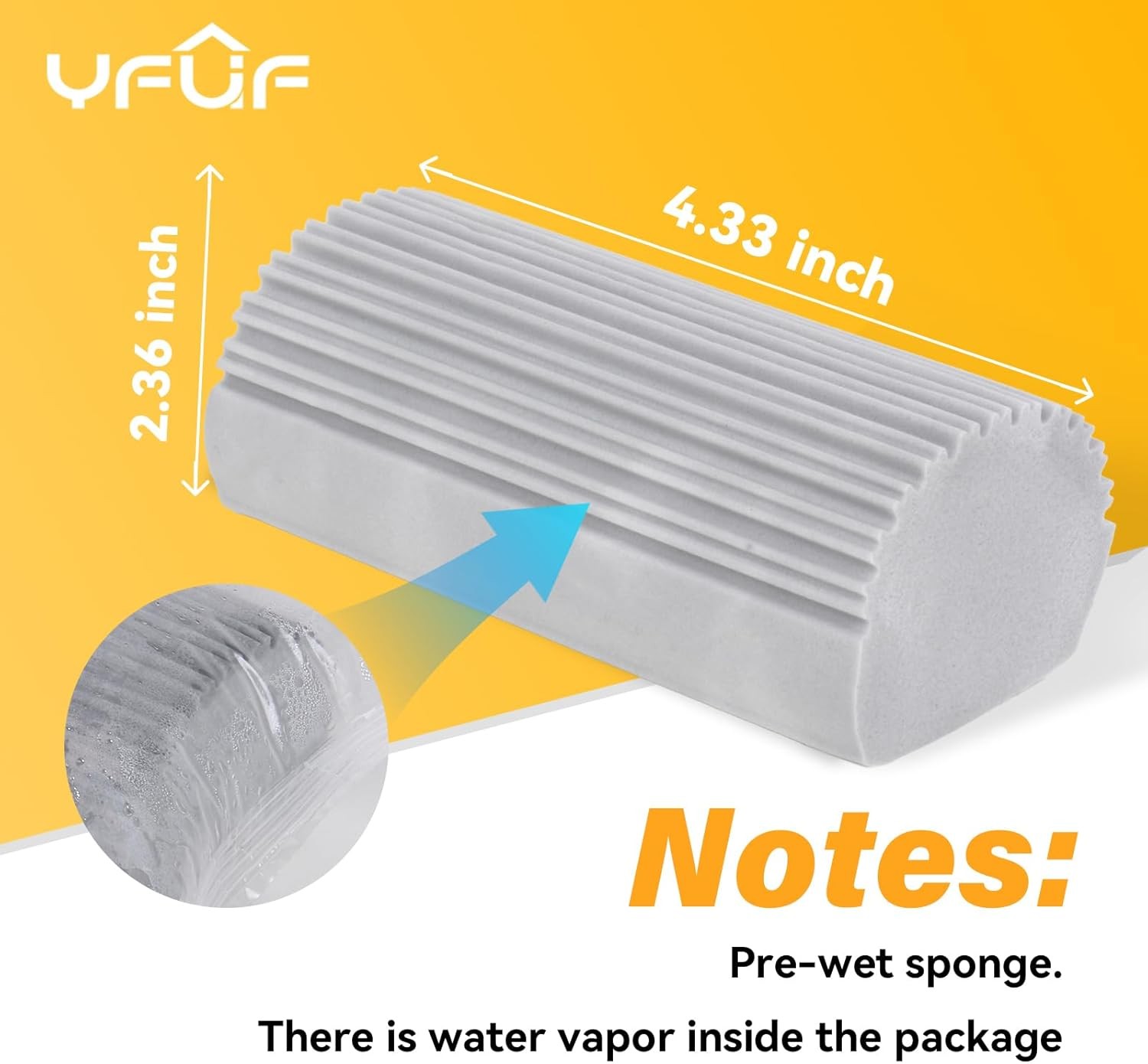 2-Pack Magic Sponge Eraser Duster for Home Cleaning Damp Tool