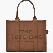 Marc Jacobs The Leather Large Tote Bag Women's OS Argan Oil Shoulder Strap DAC63