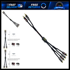 Arklove 3ft Shielded RCA Plug Splitter Stereo Audio Video Cable 2 Male to 4