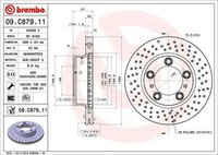 Pack Von 2 - Bremsscheibe 09.C879.11 Brembo FüR Porsche