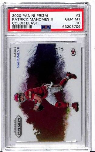 2020 Panini Prizm Patrick Mahomes II #2 Color Blast PSA 10