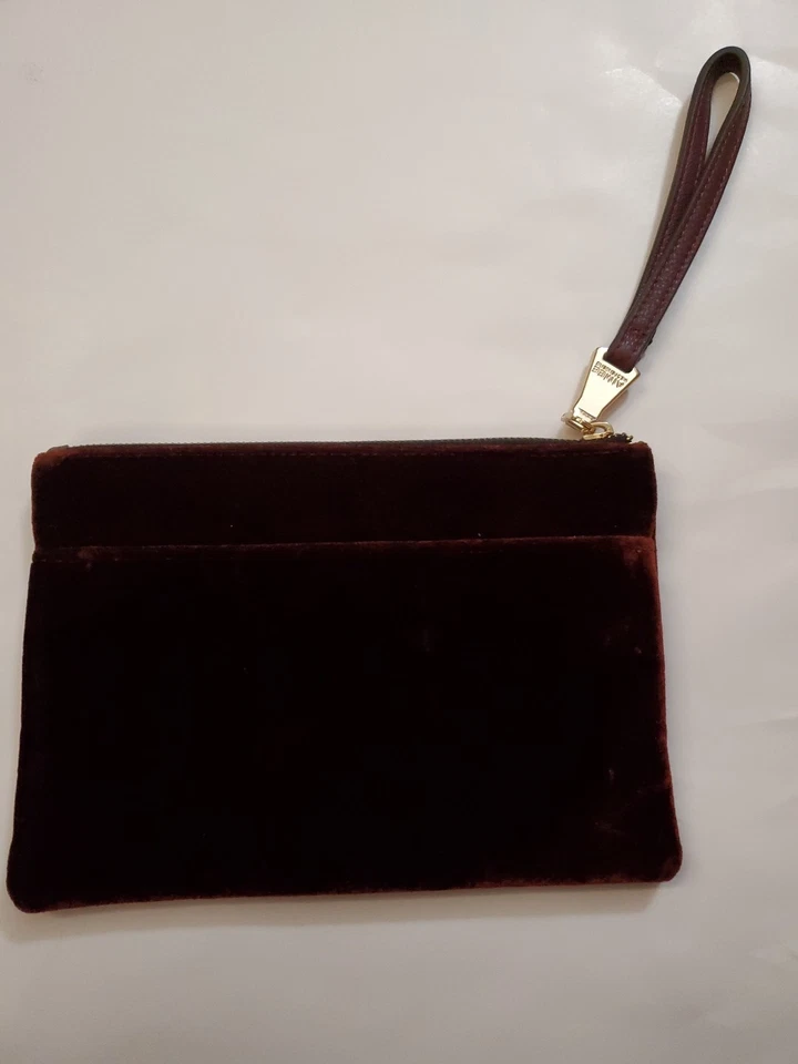 Aimee Kestenberg Burgundy Velvet Wristlet Clutch bag - Image 4 of 4