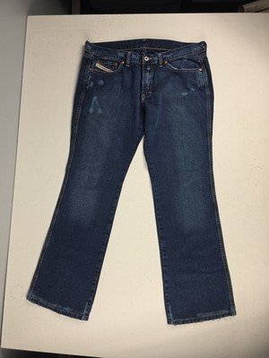 DIESEL 'ZINK' Made in ITALY Y2K Distressed Blue Jeans Womens (32)   34 x 30