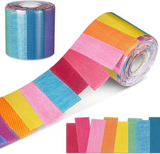 65Ft Rainbow Stripe Bulletin Board Border Colorful Classroom Trim Decor Roll