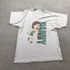 Vintage Boston Celtics Shirt Mens Large Gray NBA Basketball Danny Ainge 80s
