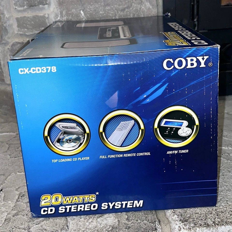 New Coby CX-CD378 Top Loading CD Player Wall Mount Stereo System Speakers/Remote - Image 4 of 4