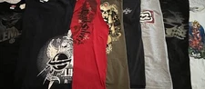 Mens T Shirt Lot Of 8 Size Large- Quik Silver, Billabong, Elementary, Lost Etc