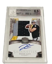 Derek Carr Auto Patch Rookie RC 2014 Crown Royale Jersey /149 BGS 8.5 autograph