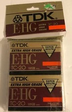 2 TDK VHS C E-HG TC-20 Camcorder Video Recorder Cassette Tapes Blank New