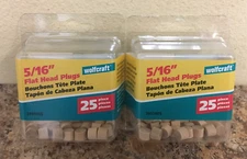 Wolfcraft 3951405 5/16 in. Flat Hardwood Head Plugs 2 Pks of 25 Pcs.