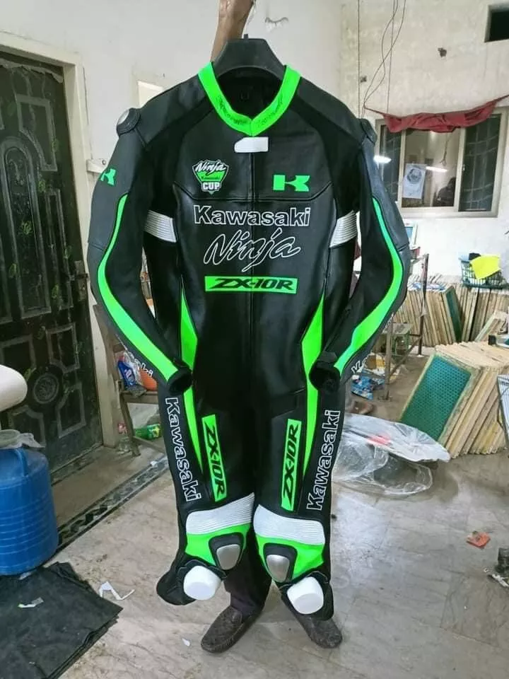 Custom Motorbike Motorcycle Racing Leather 1 & 2 Piece Suit kawasaki eBay