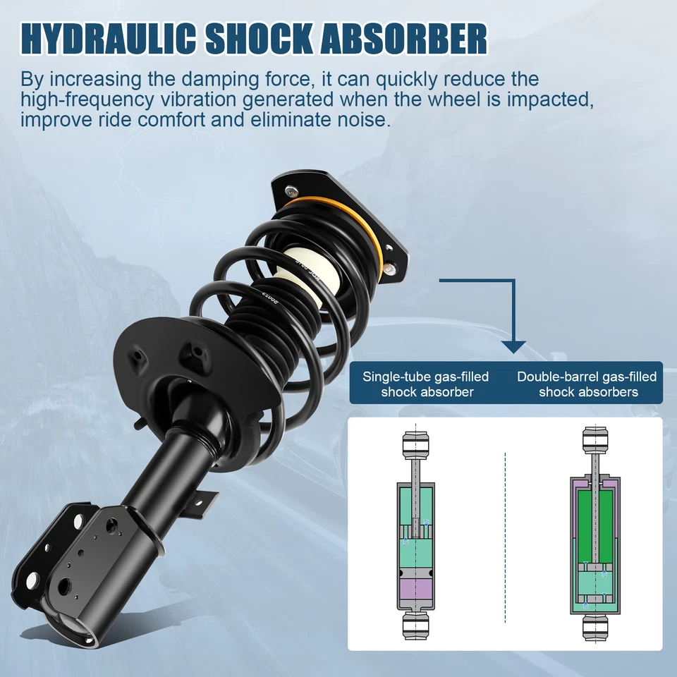 Para Pontiac Grand Prix 2004-08 Delantero Quick-Strut Completo Montaje Muelle Foto 4 de 4