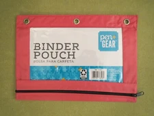 Pen + Gear Brand: Pencil Pouch 3 Ring, Zipper Pencil Pouch Case Binder, Hot Pink