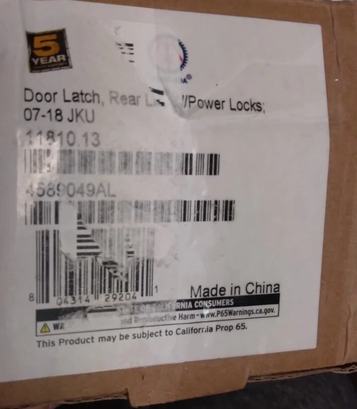 Conjunto de pestillo de puerta para Jeep Wrangler Wrangler 2007-2018 JK OMIX Foto 4 de 4