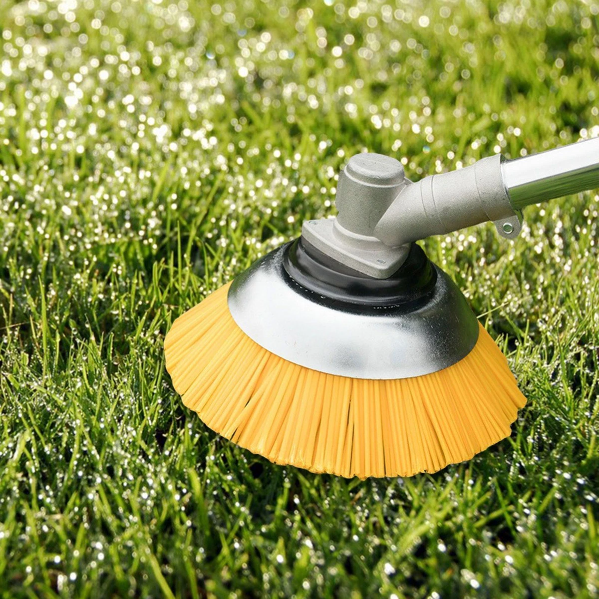 Pavement surface outlet grass trimmer