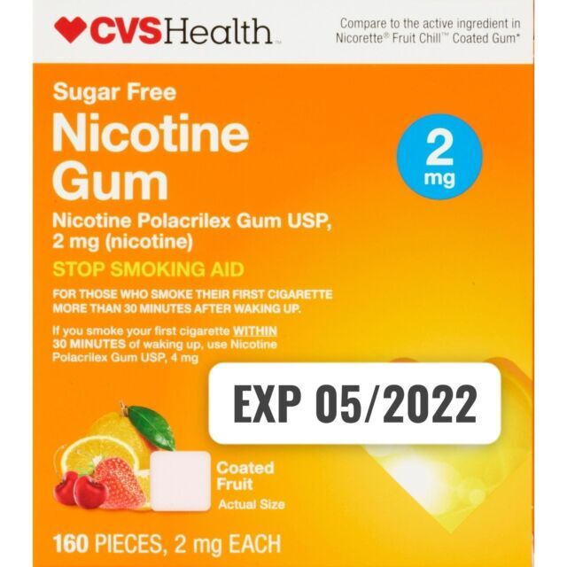 cigarettes cvs CVS Fruit Flavor Nicotine Gum - 160 Pills for sale online