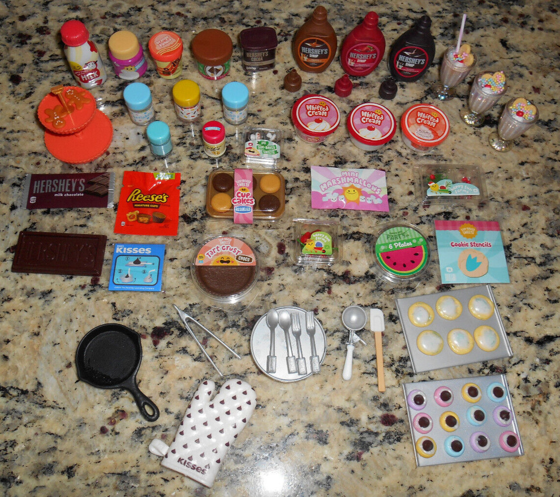 как выглядит BUNDLE LOT 62 PRETEND PLAY GROCERY STORE FOOD KITCHEN REGISTER GROCERIES TOYS фото