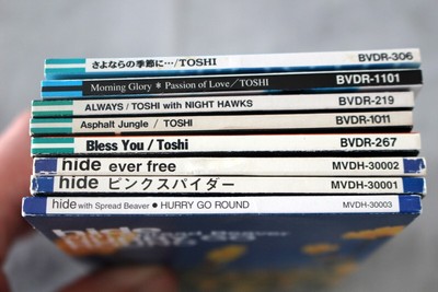 SET x8 ToshI hide(X Japan)8cm Single Japan CD Pink Spider Morning