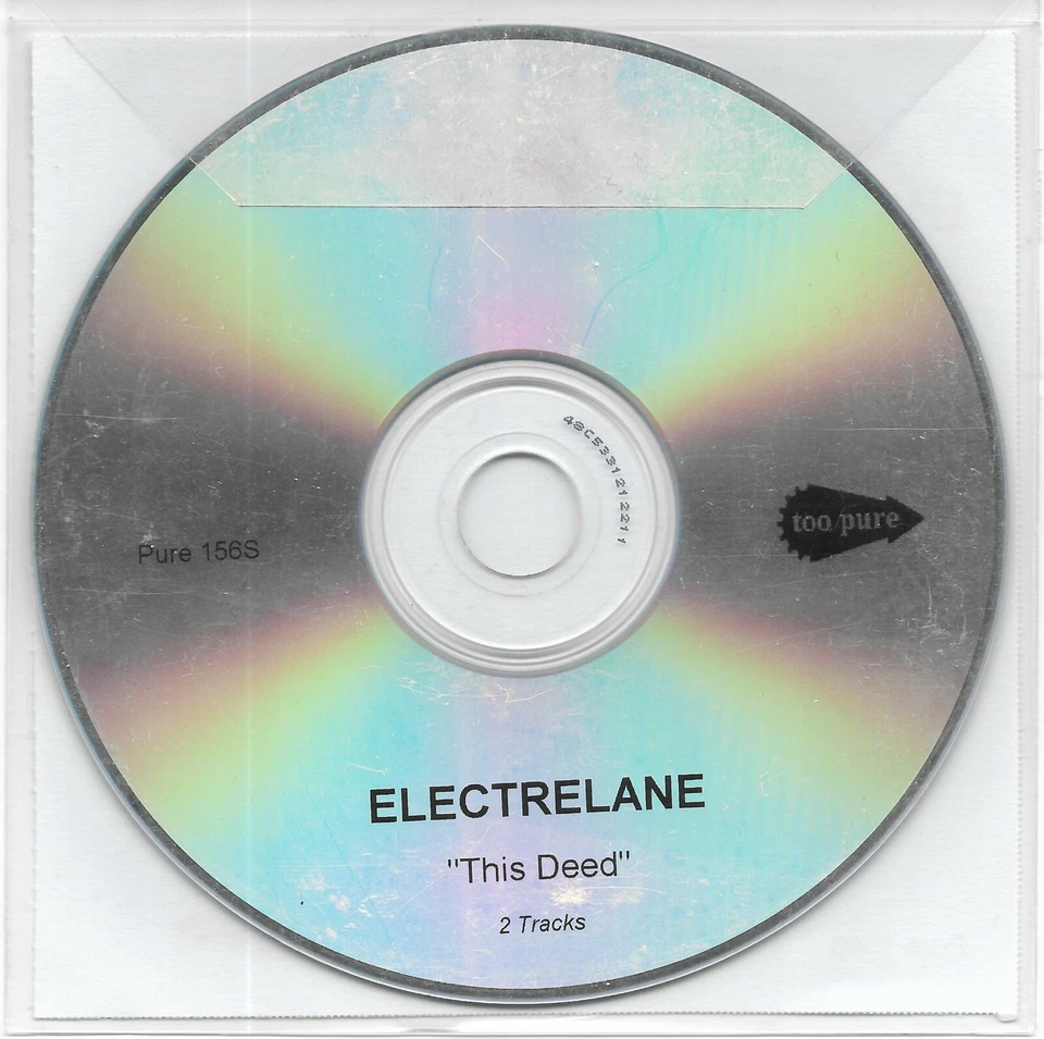 ELECTRELANE -This Deed- RARE 2 track Promo CDr Acetate - Image 2 of 2