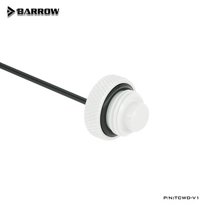 Barrow G1/4'' 10k Temperature Sensor Stop Fitting Plug , White , TCWD-V1