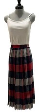 Vintage - Evan Picone - Plaid 100 Wool Pleated Skirt - Size 4