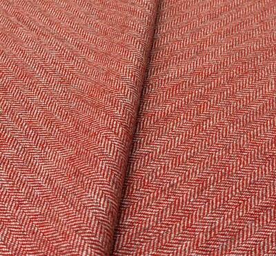 Rot Fischgrät Chevron Wolle Stoff Tweed Polster Kissen Vorhang VERKAUF PRO M