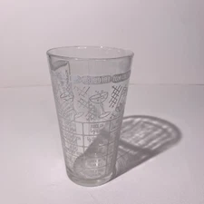 VTG MCM Cocktail Drink Recipe Mixing Shaker Federal Glass Martini Bacardi Gibson