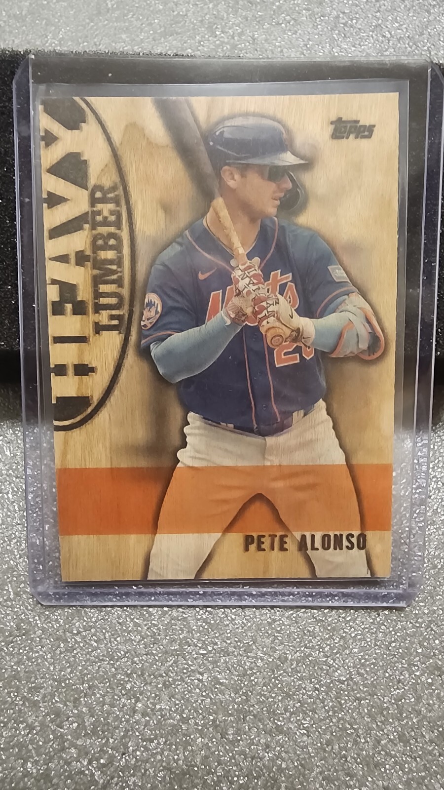 2024 Topps Heavy Lumber Wood Grain Pete Alonso Mets HL-5 Case Hit SSP
