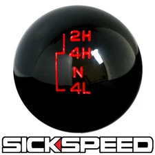 BLACK WITH RED INLAY TRANSFER CASE SHIFT KNOB FOR FORD GEAR SHIFTER 4X4 4WD