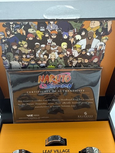 Naruto Shippuden Gamestop Exclusivo Diadema Anillo Ajustable Conjunto Coleccionista Nuevo - Imagen 4 de 7