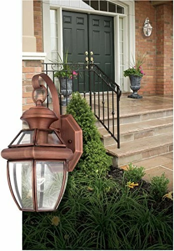 Quoizel NY8315AC 1-Light Newbury Outdoor Lantern in Aged Copper - Picture 1 of 3