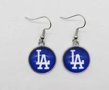 LA Los Angeles Dodgers  baseball sports dangle earrings baseball gift 