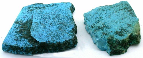 250.8 Gram Two Dyed Turquoise Blue Howlite Slab Cabochon Gemstone Gem Rough HS1 - Picture 4 of 4