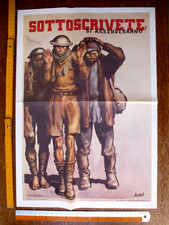 Poster Propaganda di guerra SOTTOSCRIVETE 1942 Illustratore BOCCASILE Manifesto