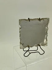 Vintage original early wire stand traveling Shaving Mirror fantastic