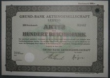 Grund-Bank Aktiengesellschaft 1936 100 RM