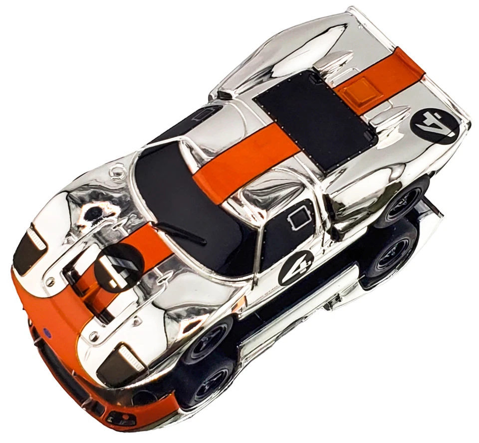 NEW AFX Ford GT40 MKII Mirror Chrome / Orange Mega G+ HO Slot Car Exclusive - Image 2 of 4