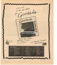 1981 GENESIS Abacab Vintage Album Promo Print Ad