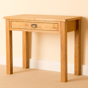 Lanner - Oak Small One Drawer Laptop Desk / Rustic Table 