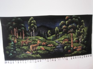 Wandteppich Wandbehang Jagd Jagdmotiv Hirsch Wildmotiv Teppich Ebay