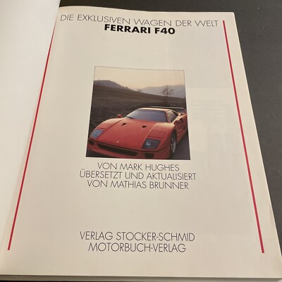 【希少本】ferrari Mark by F40 Ferrari SUPERCARS HUGHES MARK F40 希少本】ferrari MARK　HUGHES F40 洋書