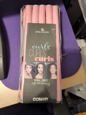 Conair Curls Curls Curls 10pc Spiral Rollers Soft Bouncy Brand New Sealed