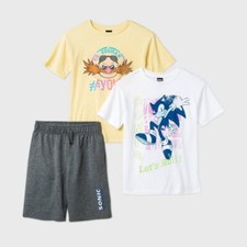 New Boys' Small Sonic The Hedgehog 3pc Jogger Shorts Set New with Tags 