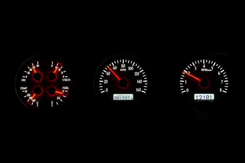 Pontiac GTO / Lemans Dakota Digital 1970-72 sistema de calibre analógico VHX-70P-GTO-S-W Foto 2 de 4